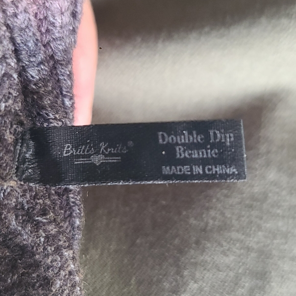 Britt's Knits Double Dip Beanie|Lilac and Black|One Size Fits Most - Picture 5 of 6